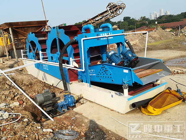 隆中双轮洗沙收受接管一体机